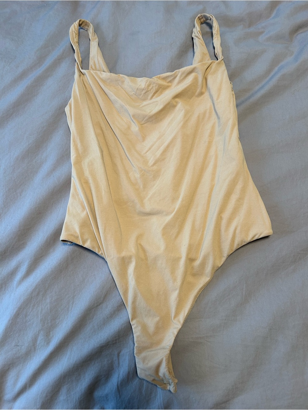 SKIMS Beige Scoop Neck Bodysuit